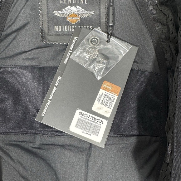 Harley Davidson Victory Sweep Size XXL Leather Jacket Black 98012-21VM **READ** - Picture 7 of 11